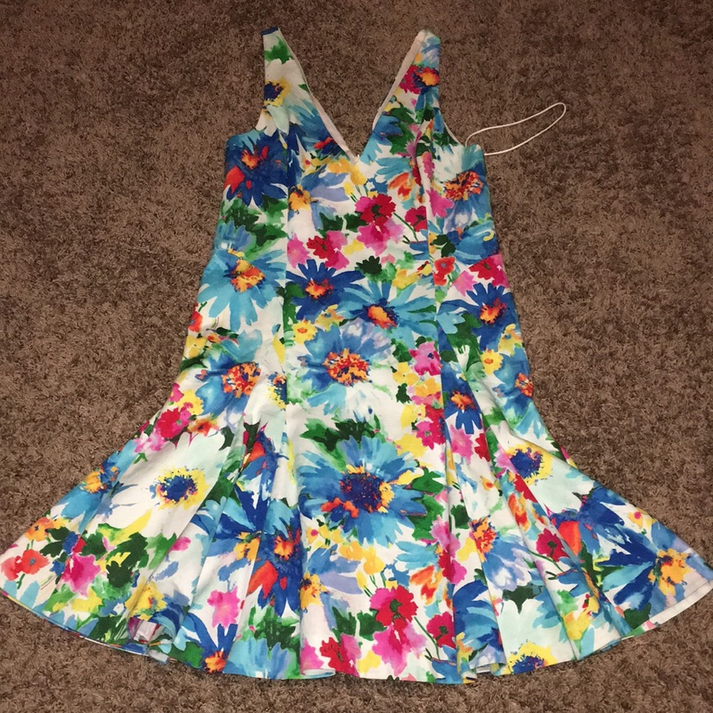 Polo Ralph Lauren floral lined flare bottom dress